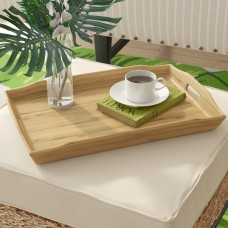 Bayou Breeze Bamboo Serving Tray with Handles BBZE1819
